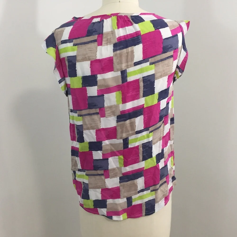 Splendid Top Abstract Square Print - Picture 3 of 7